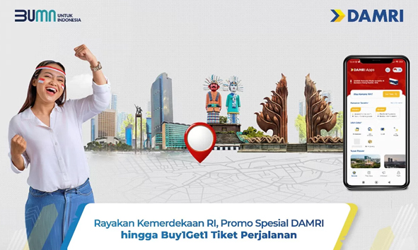 Meriahkan HUT ke-80 RI, DAMRI Tawarkan Promo TwinDate dan Buy 1 Get 1