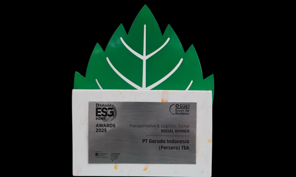 Garuda Indonesia Sabet Penghargaan ESG Index Awards 2025 untuk Sektor Transportasi dan Logistik