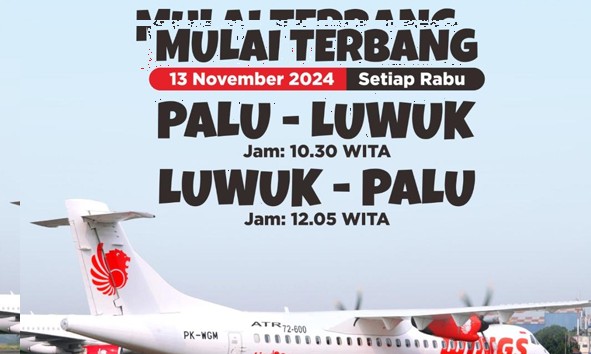Wings Air Luncurkan Rute Baru Luwuk – Palu, Permudah Akses Masyarakat Kabupaten Banggai ke Seluruh Nusantara